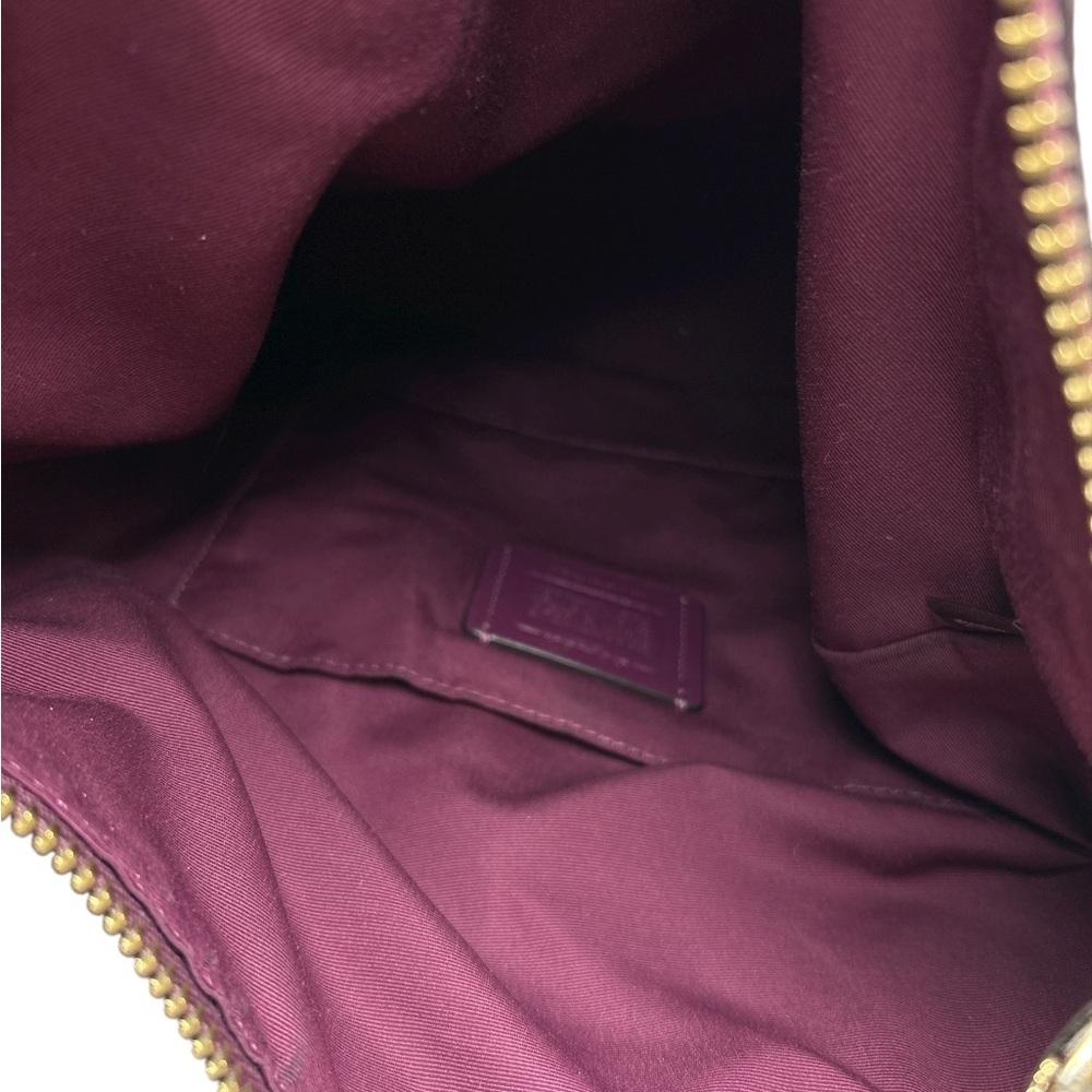 Coach  Abbey maroon Leather Shoulder Bag - Picture 11 of 12